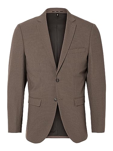 Veste Blazer Flex Selected Homme Confort Extensible à Carreaux Mini Vestiaire Noos