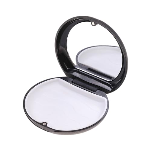 DEVENTORZ マウスピースケース リテーナーケース 磁気開閉 密閉 防水防塵 携帯便利 滑り止めシリコンマット付き 鏡付き 多機能 義歯・矯正用収納ボックス 家&旅行用 コンパクト おしゃれ(ブラック)