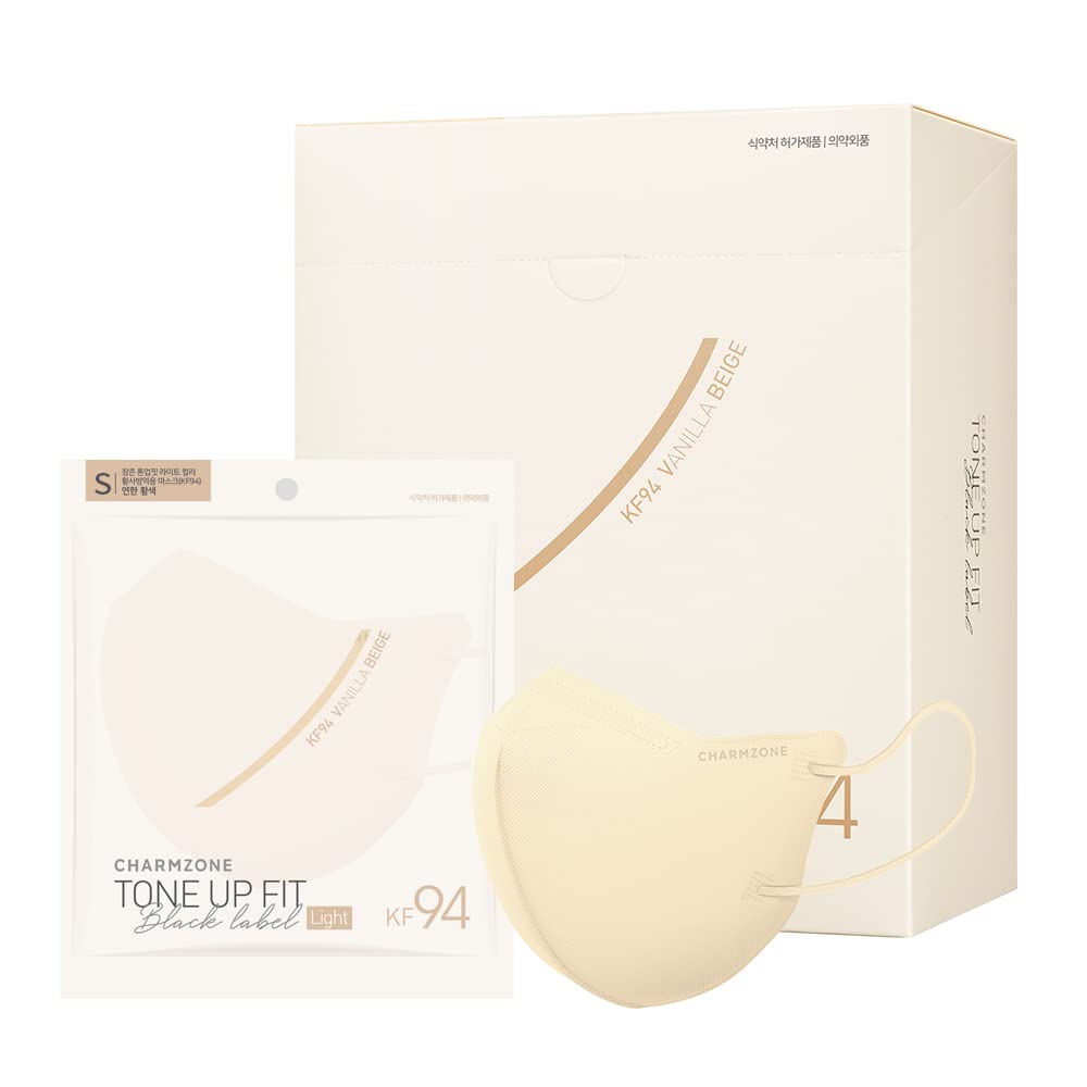 CHARMZONE Tone Up Fit Black Label Light KF94, Summer Disposable Mask 3PLY 25EA, Coral/Beige/White/Bl