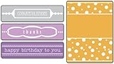Sizzix Textured Impressions Embossing Folders 4/PK - Birthday, Congrats & Thanks Set by Eileen Hull