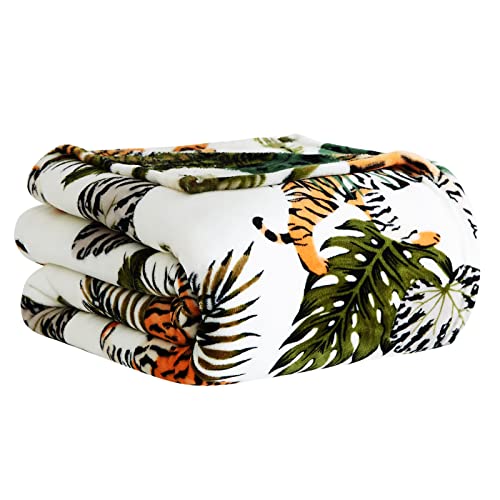 Casaagusto Tiger Fleece Throw Blanket, Ultra Soft Cozy Plush Throw Blankt For Couch Bed Sofa, Lightweight Decorative Tiger Print Animal Blankets For Baby Kids Adults (Tiger 50 * 60 Inch) #TOP5