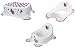 OKT Kids - Set di accessori da bagno per bambini: vasino, rialzo per WC e sgabello, motivo ippopotamo, colore: Bianco