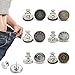 Produktbild Lohas Select 6 Stück Knöpfe für Jeans, verstellbare Jeansknöpfe, Hosen-Seitenspanner, kein Nähen und kein Werkzeug, sofortige Jeansknopfnadeln für Hosen, einfache Installation(Stil 1)