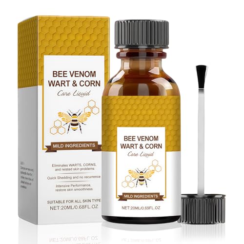 Fast-Acting Bee Venom Wart Remover Cream Treatment for Plantar Genital Common Warts on Face Hands Finger - Natural Skin Tag Removal for Feet & Body - 20ML