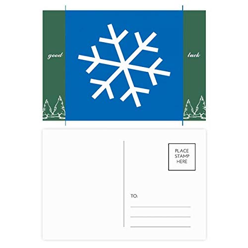 Flocon de neige bleu cartes postales haut de gamme à collectionner pour les voeux d'hiver