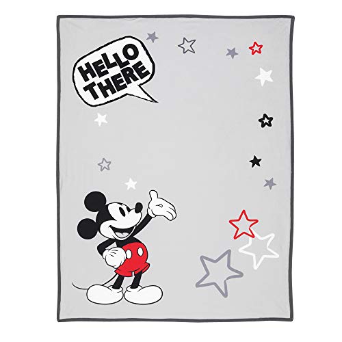 Image of Lambs & Ivy Disney Baby Mickey Mouse Picture Perfect Baby Blanket - Gray