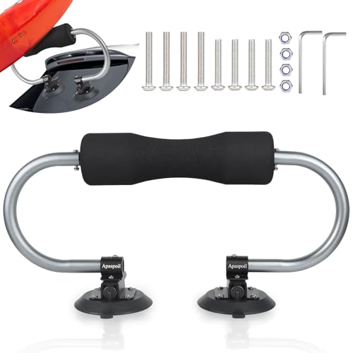 Kayak Roller, Kayak Load Assist with Heavy Duty Pumping Suction Cup, Kayak Roof Roller Loader Mount for Car SUV, Two Adjustable Angle Mounted