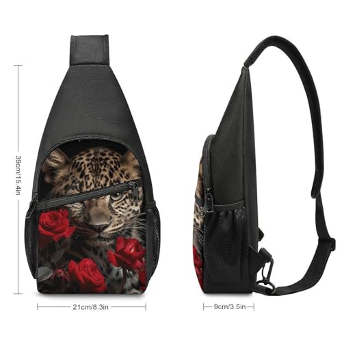 Mochila tipo sling ligera estilo leopardo para hiking miniatura 2
