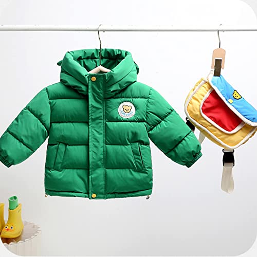 Winter Down Coats for Kids Baby Boys Girls Light Padded Jacket Bear Ears Hooded Infant Outerwear + Bag Set2