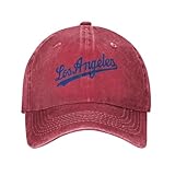 RYMHSKYBC Retro: Es ist Zeit für Los Angeles City Baseballkappen Unisex-Stil Distressed Denim Sonnenkappe Outdoor-Aktivitäten Mütze Mütze