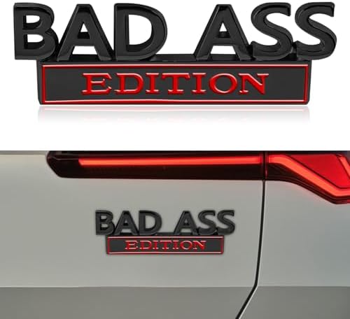 Amazon.com: Surosha Car Bad Ass Edition Emblem, Car Emblems and Badges ...