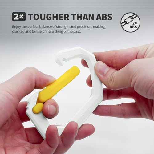 Image of OVERTURE Super PLA+ Filament 1.75mm, Toughness Enhanced PLA Plus, Professional Toughness 3D Printer Filament 1kg (2.2lbs), High Precision + /- 0.02mm (White)