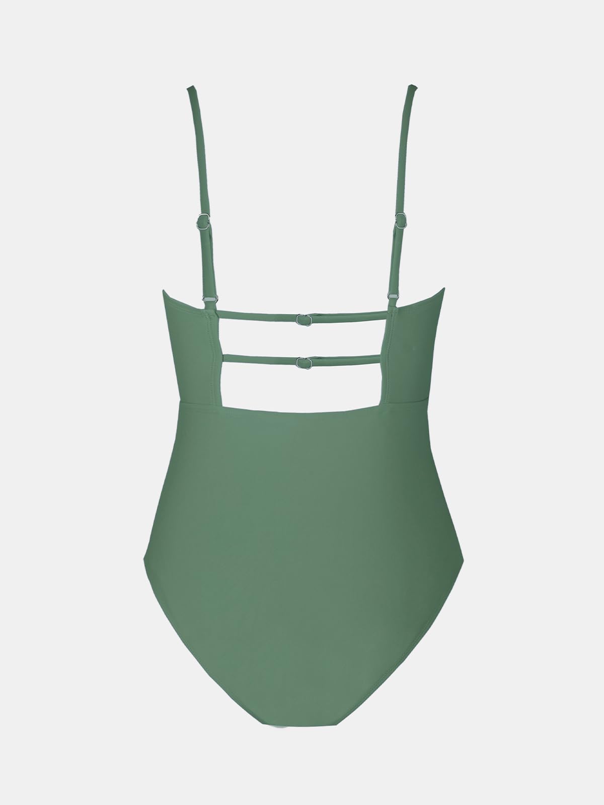 CUPSHE Costume da Bagno da Donna con Scollo Quadrato, con Cinghie, Colori a Contrasto, Costume da Bagno Intero