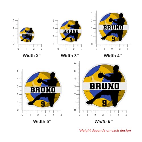 Custom Handball Name Sticker Personalized Handball Team Decal Waterproof Vinyl Stickers Gift for Her Him Athletic Sports Stickers