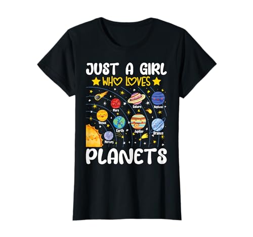Just A Girl Who Loves Planets Solar Space Science Lover Girl T-Shirt