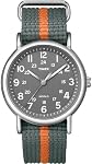 Timex Weekender 38mm Unisex Analog Watch | INDIGLO Backlight | Adjustable Durable Nylon Fabric Slip Through Strap | 24 Hour Time