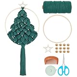 WEBEEDY DIY Makramee Weihnachtsbaum Kit DIY Weihnachtsbaum Anhänger Mit Anleitungen Für Anfänger Weihnachtsdekoration Kits DIY Makramee Wandbehang Kit für Home Decor