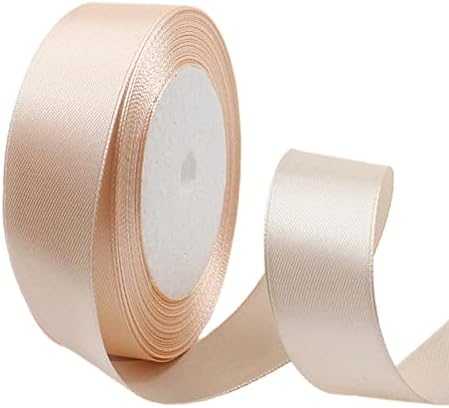23m Gold Satin Ribbon 10mm for Crafting,Fabric Double Sided Ribbon Balloon Ribbon Cake Ribbon Thick Gold Ribbon for Gift Wrapping,Xmas,Wedding,Hair Bows Making,Cake Birthday Party Decorations