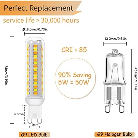I-SHUNFA Smart Wireless Dimmable G9 LED Bulb Lamp,G9 Light Bulbs,Multicolor Dimmable G9 Led Bulbs Compatible with Remote and Mobile Phone,2700K-6000K,5W/230V 600Lumens 3 Pack