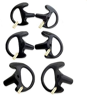 Replacement 2 Way Radio Open Ear Insert Earmould, Soft Rubber Gel Earbuds Earplugs for 2 Way Radio Acoustic Air Coil Tube Earpiece Walkit Talkie Headset,Black Color,Small/Medium/Big Size