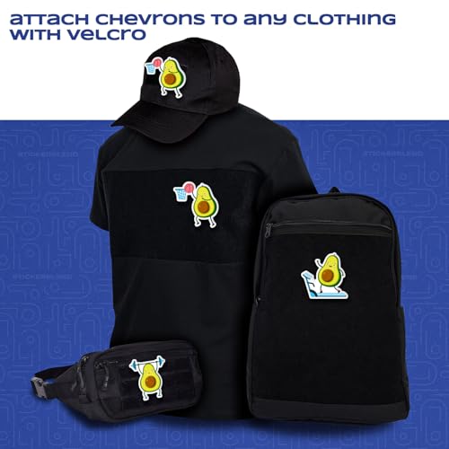 t-Shirts with Patches Area Black (US, Alpha, One Size, Regular, Regular, Stickerrs, Avocado)