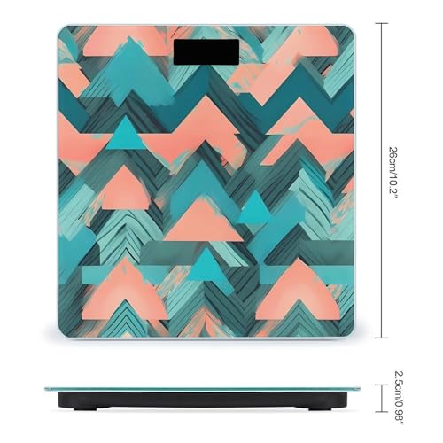 Báscula digital Coral y Teal Arrows vidrio templado miniatura 2