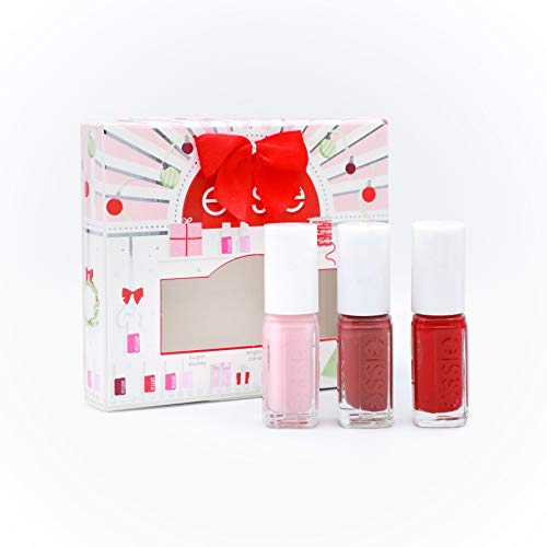 Essie Nagellack-Geschenkset für Weihnachten "Mini Trio", angora cardi + sugar daddy + maki me happy, 3x 5 ml