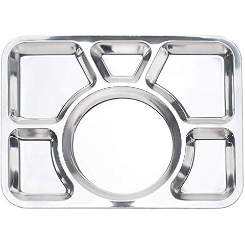 Home Goods Divided Dinner Tray with 6 Sections Cover