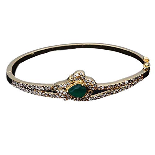Anillo esmeralda ovalada india CZ para mujer y niña diario