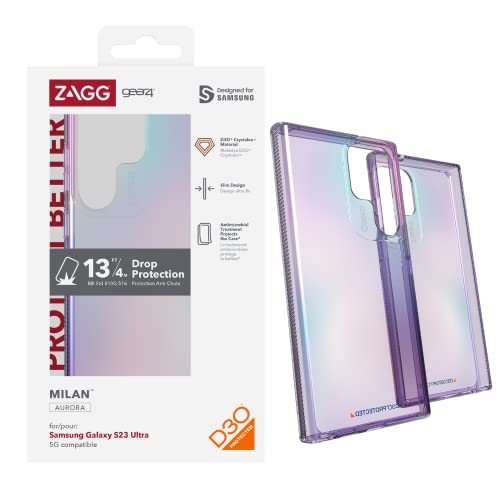 Coque Samsung S23 Ultra ZAGG Gear4 Milan protection fine bord à bord