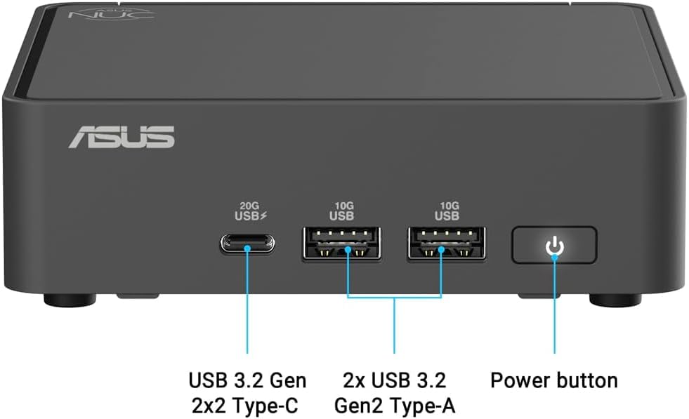 2025 IntelASUS NUC 15 Pro (NUC15CRKI3) Mini PC, 15th Gen Core 3 Inte100U Hexa-Core 1.20GHz, 16GB DDR5 RAM | 512GB NVMe SSD | Inte Graphics, Thunderbolt 4, Wi-Fi 7 BT 5.4, 2.5GbE, Win11 Pro - Image 3