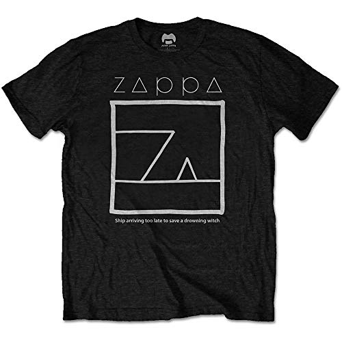 Rock Off Black Frank Zappa Drowning Witch Officiel T-Shirt Hommes Unisexe - Les Beatles, Paul McCartney, John Lennon, RIngo Starr, George Harrison Rock Off Black Frank Zappa Drowning Witch Officiel T-Shirt Hommes Unisexe