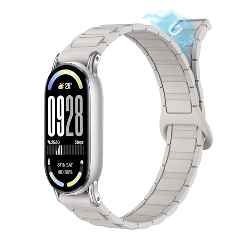 [MoKo] Xiaomi Smart Band 10/9/8 �p �����o���h ���C�z�� �V���I�~ �Ή� �����x���g �X�|�[�c�x���g �}�O�l�b�g �V���R���� �\�t�g ������150mm-190mm �N�C�b�N�����[�X �y�� �o�b�N���t�� �ϋv�� �戵�ȒP �X