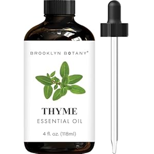 Brooklyn Botany Thyme Essential Oil – Huge 4 Fl Oz – 100% Pure and Natural – Premium Grade with Dropper – for Aromatherapy and Diffuser