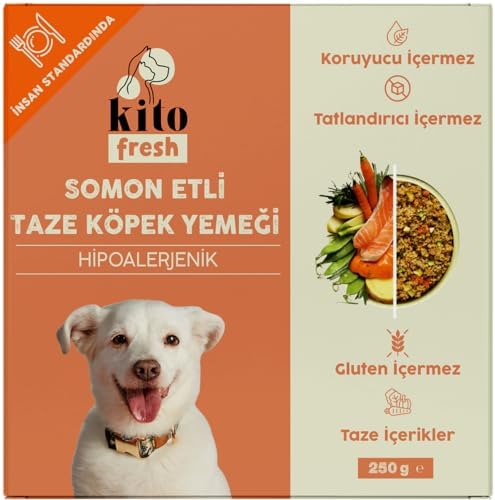 Kito Fresh Somon Etli Köpek Yemeği%100 Taze İçerikli Mama 250 gr - Görsel 1