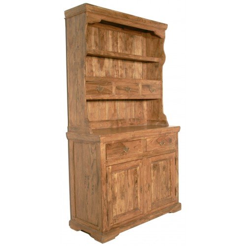 CAL FUSTER - Alacena Rustica de Dos cuerpos de Madera Maciza de Acacia. Medidas: 194x105x45 cm.