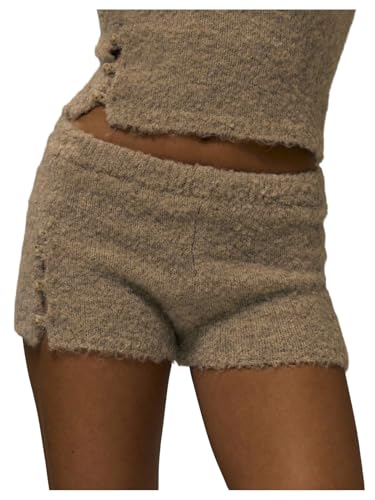 Image of MakeMeChic Women's Summer Crochet Shorts Striped Knit Pajama Micro Mini Shorts Lounge Bottoms