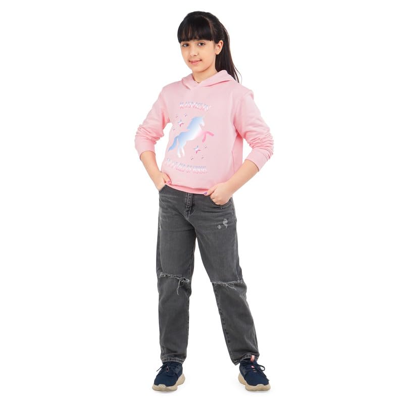 Image of Real Basics Girls Cotton Hooded Sweatshirt (Pack of 1)