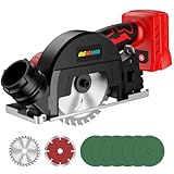 4' Brushless Cordless Cut-Off Tool Compatible with Milwaukee 18V Battery, 500W mini Saw Up to 12000RPM with 6 Cut Off Wheel, 4' Blades & Base Plate for Metal, Wood, Tile and Plastic (No Battery)