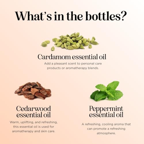 Image of Fall Essential Oils Set for Diffuser - Extra Large 100% Pure Autumn Essential Oil Blends Gift Set with Pumpkin Spice Cedarwood Vanilla Spice & Focus - Aromatherapy Gift for All Occasions (4x30mL)
