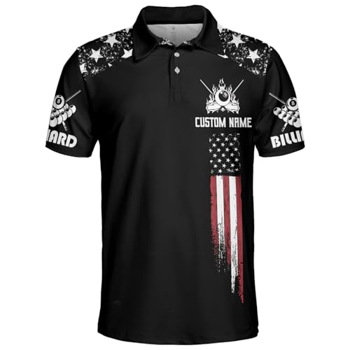 Personalized 8 Ball Billiards Shirt for Men and Women, Custom Billiard Shirt, Billiard Pool Jersey Gift for Men3
