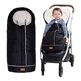 KZ Dotnz Winter Warm Stroller Footmuff, Waterproof Baby Bunting Bag with Centre and Bottom Open for Easy in and Out, Universal Fit All Strollers, Pram