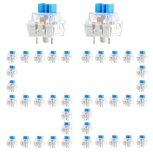 ZNGIKZ 52 Pcs Blue Mechanical Keyboard Switches, 3-Pin...