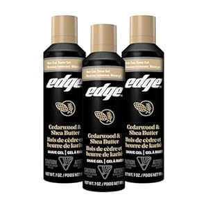 Edge Shave Gel for Men, Cedarwood & Shea Butter, 7oz (3 Pack) – Shaving Gel For Men That Moisturizes, Protects and Soothes To Help Reduce Skin Irritation (Packaging May Vary)