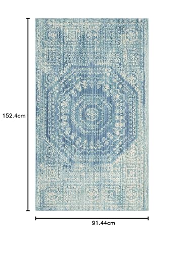 Safavieh Craft Art-Inspired Indoor Woven Rectangle Area Rug, Valencia Collection, VAL205, in Blue / Multi - Image 3