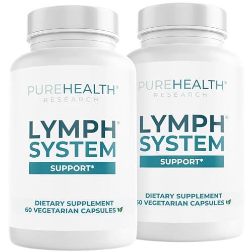 PUREHEALTH RESEARCH Lymph System Support - Lymphatic Drainage Supplement for Women & Men...