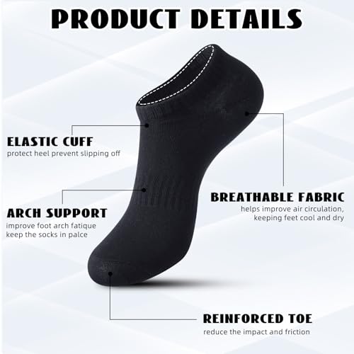 100 Pcs Black Low Cut Ankle Socks in Bulk for Homeless Thin Breathable Unisex Socks No Show Anti Slid Athletic Socks2