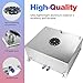 Edicapo Universal 20 Gallon 80L Fuel Cell Tank Polished Aluminum Silver with Cap/Level Sender/12FT Oil Feed Line