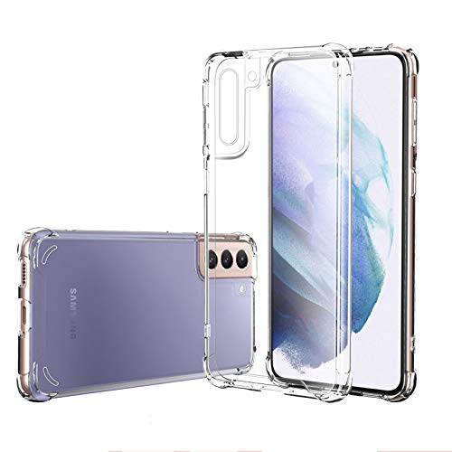 Totill Crystal Clear Coque de protection en TPU souple pour Samsung Galaxy S21 Transparent Cover