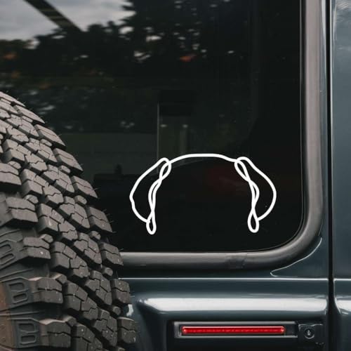 Calcomanía de perro para coche y portátil, pegatina limpia que no se daña 2